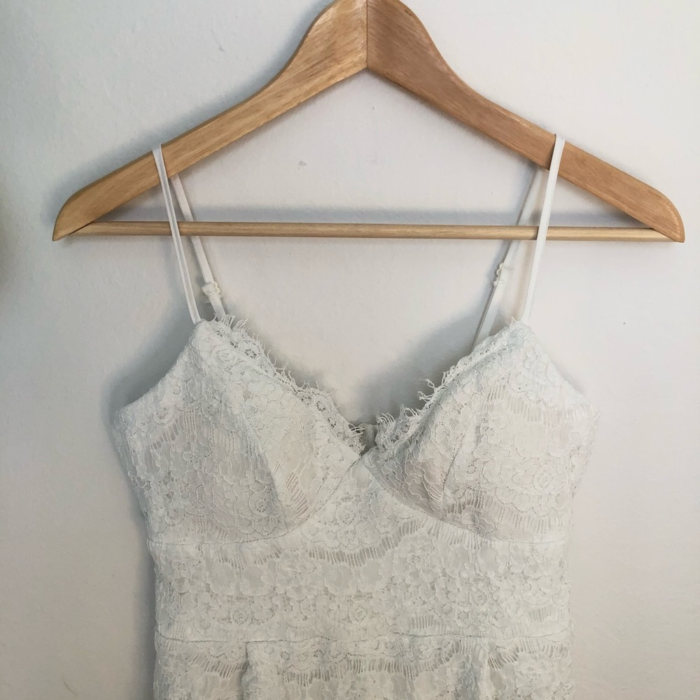 White Lacy Romper - Picture 3 of 8